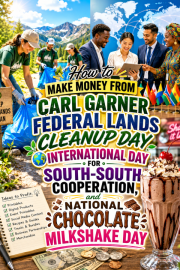 How to Make Money From Carl Garner Federal Lands Cleanup Day, International Day for South-South Cooperation, and National Chocolate Milkshake Day
