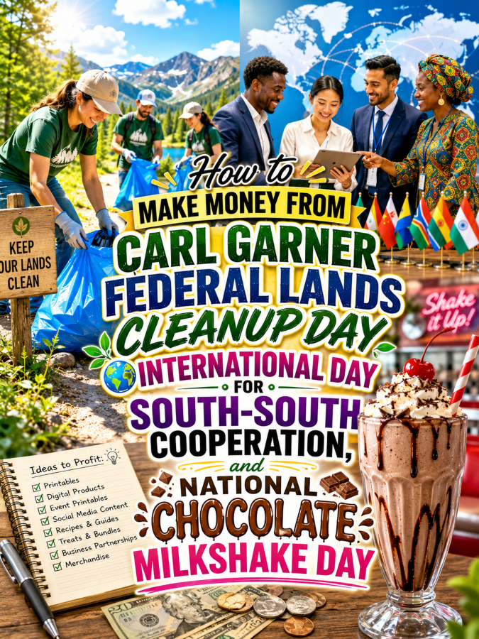 How to Make Money From Carl Garner Federal Lands Cleanup Day, International Day for South-South Cooperation, and National Chocolate Milkshake Day How to Make Money From Carl Garner Federal Lands Cleanup Day, International Day for South-South Cooperation, and National Chocolate Milkshake Day