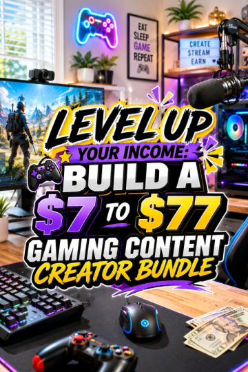 Level Up Your Income: Build a  to  Gaming Content Creator Bundle