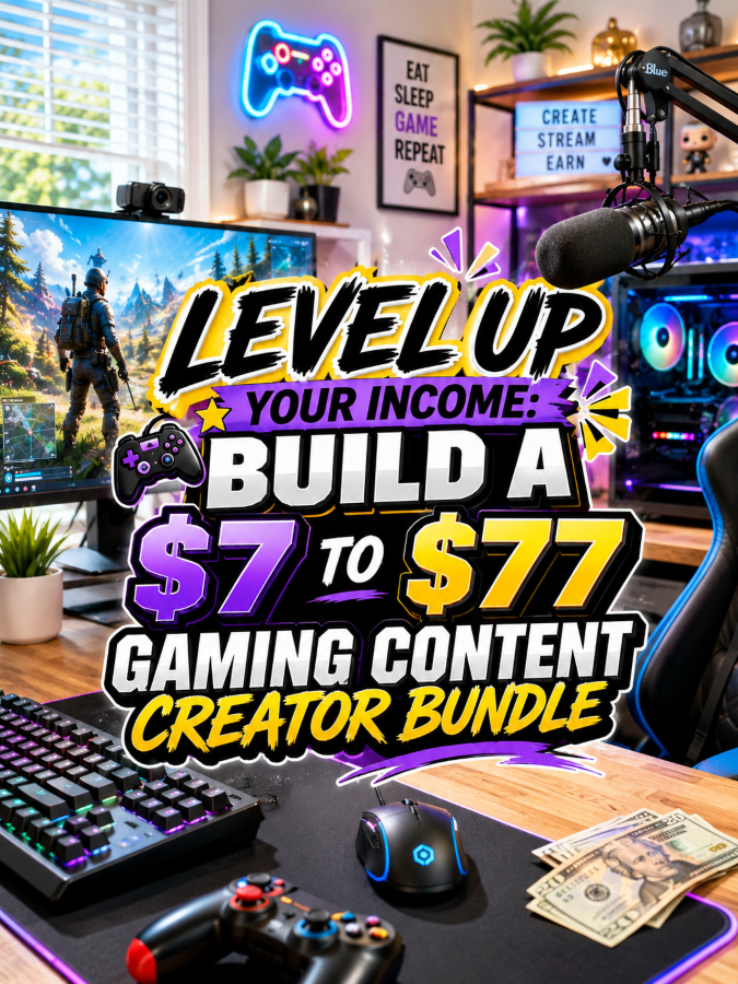 Level Up Your Income: Build a to Gaming Content Creator Bundle Level Up Your Income: Build a to Gaming Content Creator Bundle