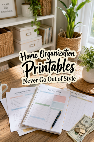 Home Organization Printables Never Go Out of Style