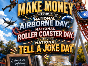 How to Make Money From National Airborne Day, National Roller Coaster Day, and National Tell a Joke Day How to Make Money From National Airborne Day, National Roller Coaster Day, and National Tell a Joke Day