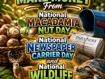 How to Make Money From National Macadamia Nut Day, National Newspaper Carrier Day, and National Wildlife Day How to Make Money From National Macadamia Nut Day, National Newspaper Carrier Day, and National Wildlife Day
