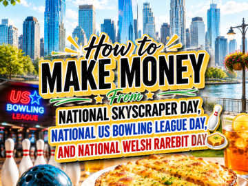 How to Make Money From National Skyscraper Day, National US Bowling League Day, and National Welsh Rarebit Day