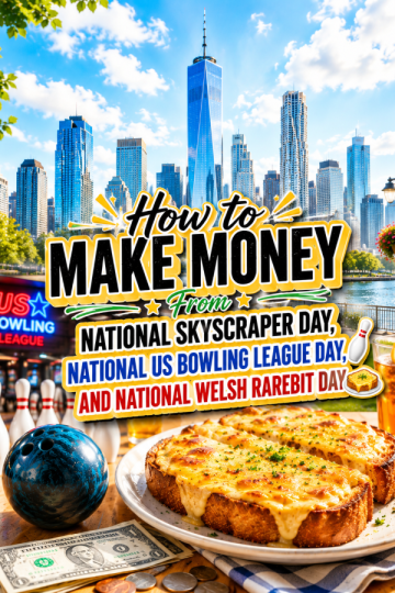 How to Make Money From National Skyscraper Day, National US Bowling League Day, and National Welsh Rarebit Day