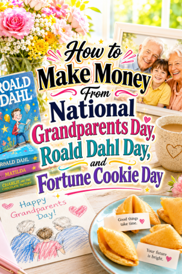How to Make Money From National Grandparents Day, Roald Dahl Day, and Fortune Cookie Day