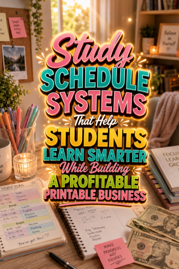 Study Schedule Systems That Help Students Learn Smarter While Building a Profitable Printable Business