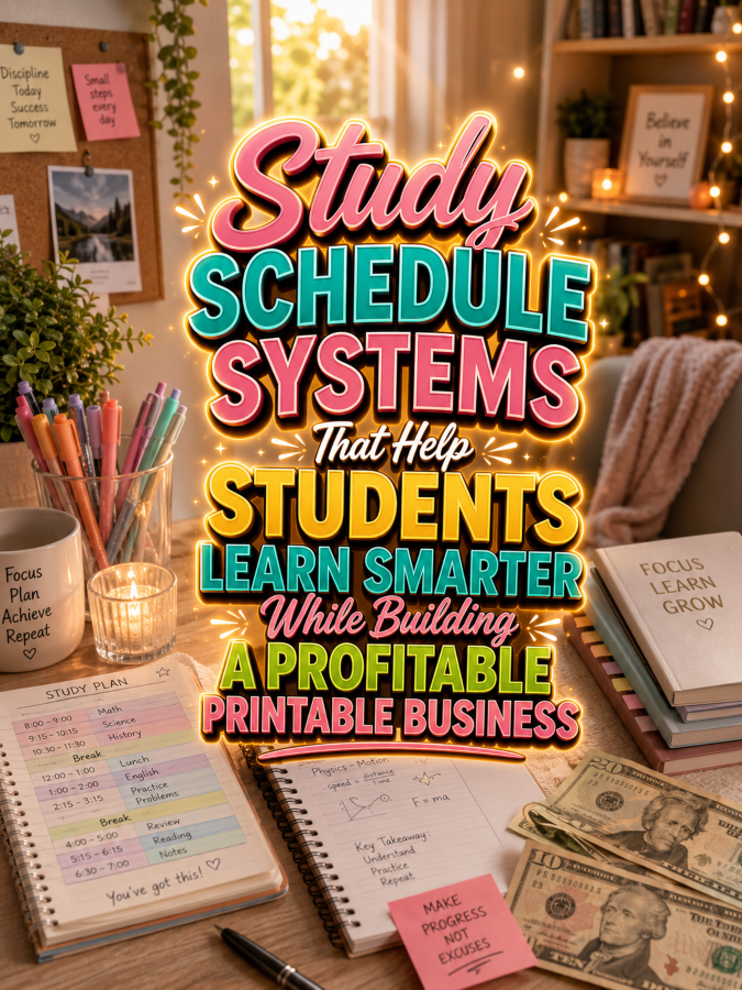 Study Schedule Systems That Help Students Learn Smarter While Building a Profitable Printable Business Study Schedule Systems That Help Students Learn Smarter While Building a Profitable Printable Business