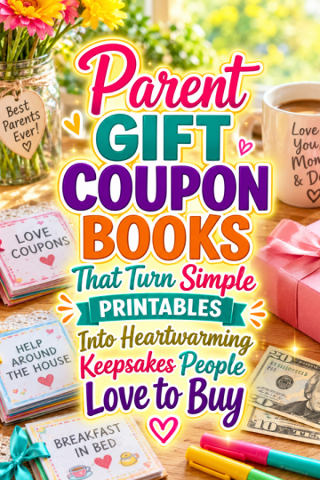 Parent Gift Coupon Books That Turn Simple Printables Into Heartwarming Keepsakes People Love to Buy