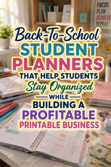 Back-To-School Student Planners That Help Students Stay Organized While Building a Profitable Printable Business