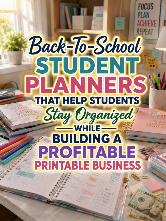 Back-To-School Student Planners That Help Students Stay Organized While Building a Profitable Printable Business