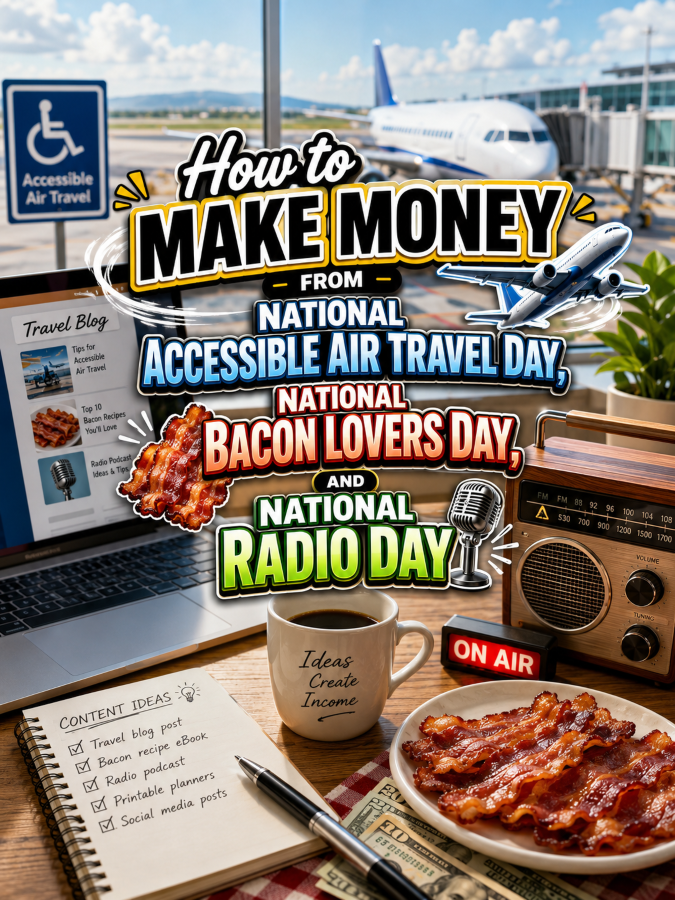How to Make Money From National Accessible Air Travel Day, National Bacon Lovers Day, and National Radio Day