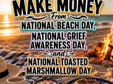 How to Make Money From National Beach Day, National Grief Awareness Day, and National Toasted Marshmallow Day How to Make Money From National Beach Day, National Grief Awareness Day, and National Toasted Marshmallow Day