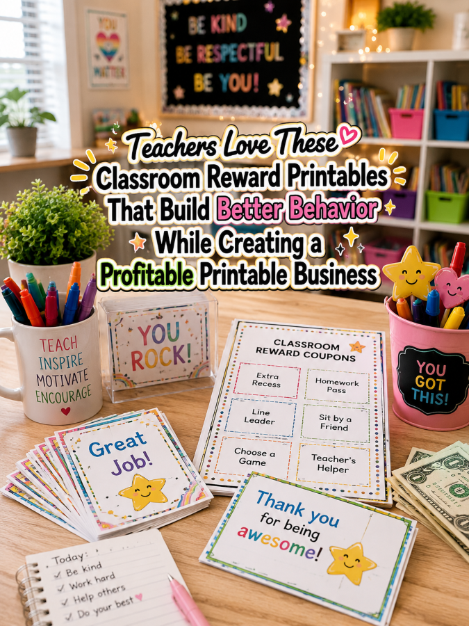 Teachers Love These Classroom Reward Printables That Build Better Behavior While Creating a Profitable Printable Business