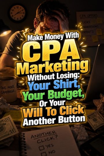Make Money With CPA Marketing Without Losing Your Shirt, Your Budget, Or Your Will To Click Another Button