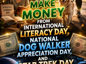How to Make Money From International Literacy Day, National Dog Walker Appreciation Day, and Star Trek Day How to Make Money From International Literacy Day, National Dog Walker Appreciation Day, and Star Trek Day