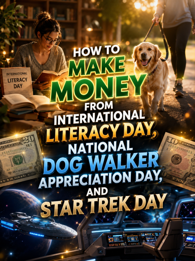 How to Make Money From International Literacy Day, National Dog Walker Appreciation Day, and Star Trek Day How to Make Money From International Literacy Day, National Dog Walker Appreciation Day, and Star Trek Day