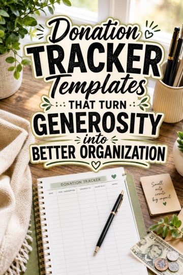 Donation Tracker Templates That Turn Generosity Into Better Organization