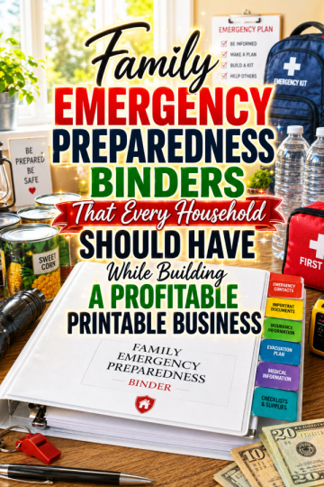 Family Emergency Preparedness Binders That Every Household Should Have While Building a Profitable Printable Business