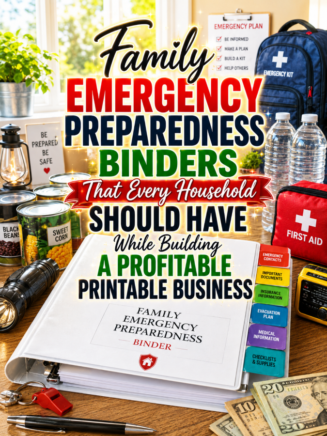 Family Emergency Preparedness Binders That Every Household Should Have While Building a Profitable Printable Business Family Emergency Preparedness Binders That Every Household Should Have While Building a Profitable Printable Business