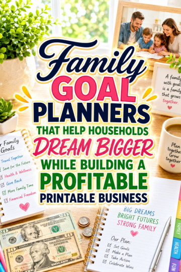 Family Goal Planners That Help Households Dream Bigger While Building a Profitable Printable Business