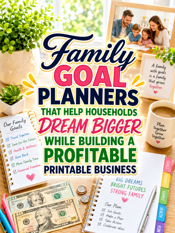 Family Goal Planners That Help Households Dream Bigger While Building a Profitable Printable Business