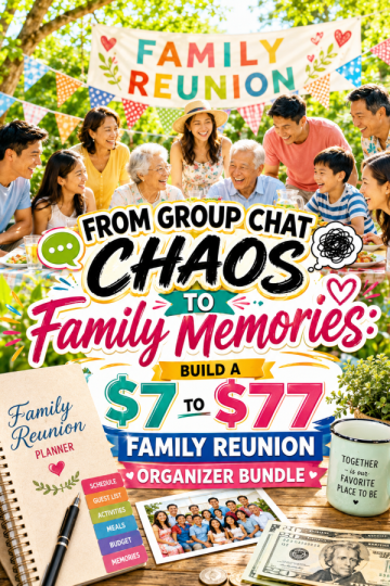 From Group Chat Chaos to Family Memories: Build a  to  Family Reunion Organizer Bundle