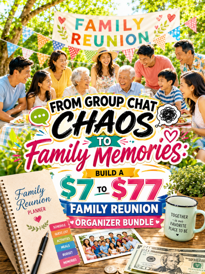 From Group Chat Chaos to Family Memories: Build a to Family Reunion Organizer Bundle From Group Chat Chaos to Family Memories: Build a to Family Reunion Organizer Bundle