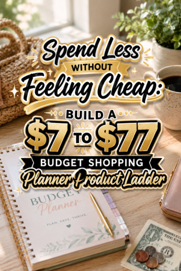 Spend Less Without Feeling Cheap: Build a  to  Budget Shopping Planner Product Ladder
