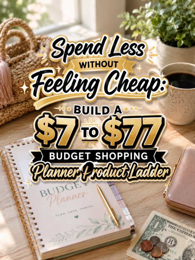 Spend Less Without Feeling Cheap: Build a  to  Budget Shopping Planner Product Ladder