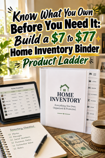 Know What You Own Before You Need It: Build a  to  Home Inventory Binder Product Ladder