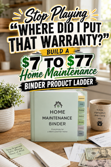 Stop Playing “Where Did I Put That Warranty?”: Build a  to  Home Maintenance Binder Product Ladder