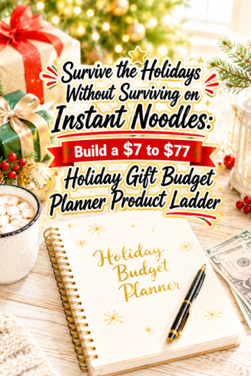 Survive the Holidays Without Surviving on Instant Noodles: Build a  to  Holiday Gift Budget Planner Product Ladder