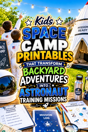 Kids Space Camp Printables That Transform Backyard Adventures Into Astronaut Training Missions