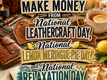 How to Make Money From National Leathercraft Day, National Lemon Meringue Pie Day, and National Relaxation Day