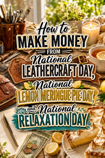 How to Make Money From National Leathercraft Day, National Lemon Meringue Pie Day, and National Relaxation Day