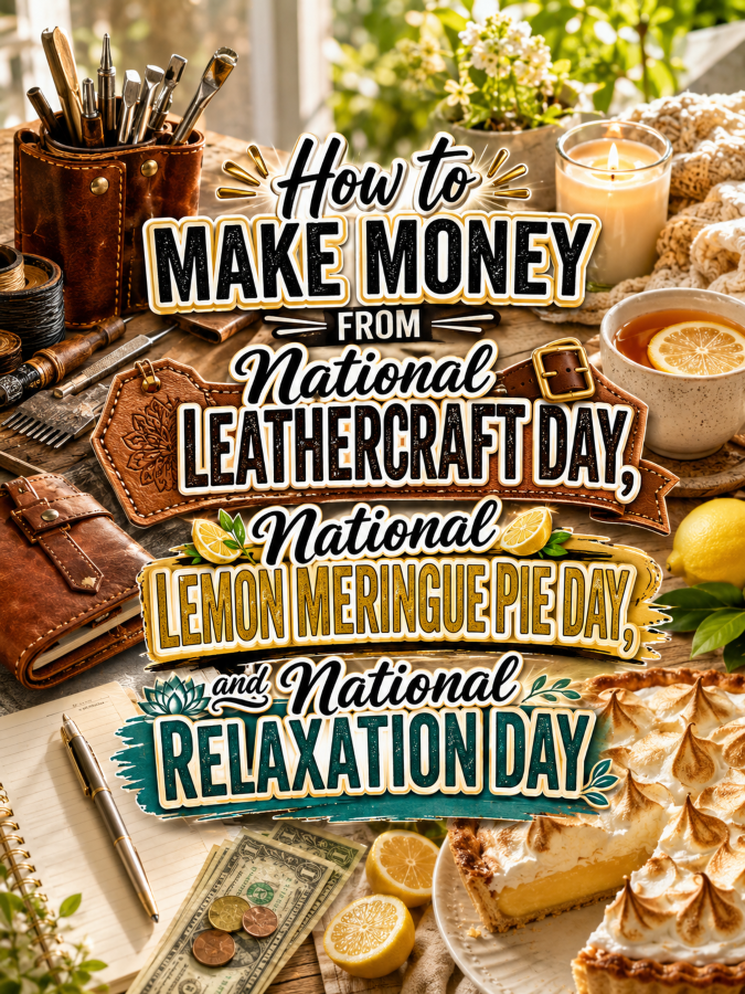 How to Make Money From National Leathercraft Day, National Lemon Meringue Pie Day, and National Relaxation Day How to Make Money From National Leathercraft Day, National Lemon Meringue Pie Day, and National Relaxation Day