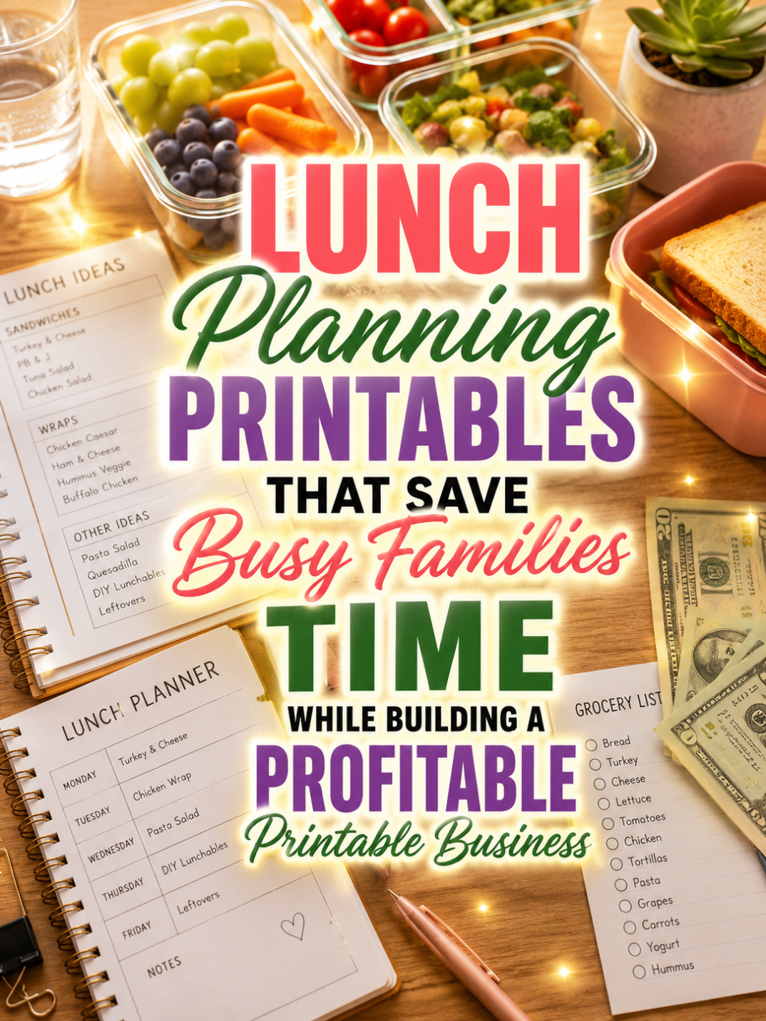Lunch Planning Printables That Save Busy Families Time While Building a Profitable Printable Business