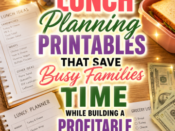 Lunch Planning Printables That Save Busy Families Time While Building a Profitable Printable Business