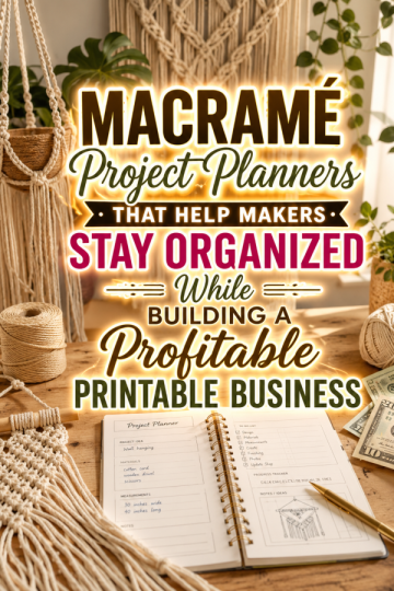 Macramé Project Planners That Help Makers Stay Organized While Building a Profitable Printable Business