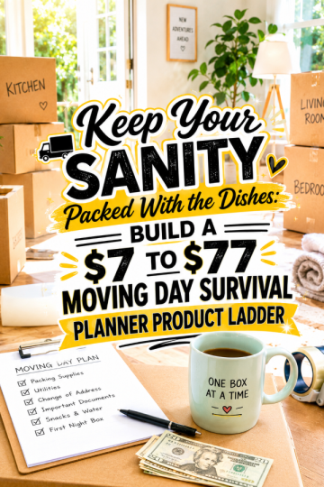 Keep Your Sanity Packed With the Dishes: Build a  to  Moving Day Survival Planner Product Ladder