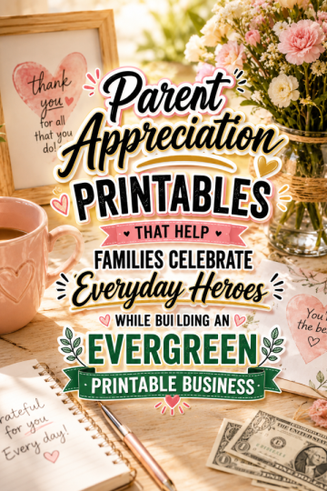 Parent Appreciation Printables That Help Families Celebrate Everyday Heroes While Building an Evergreen Printable Business