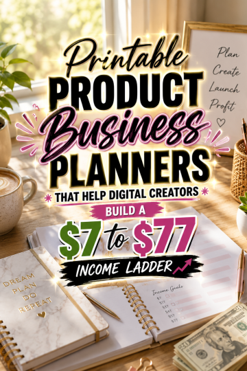 Printable Product Business Planners That Help Digital Creators Build a  to  Income Ladder