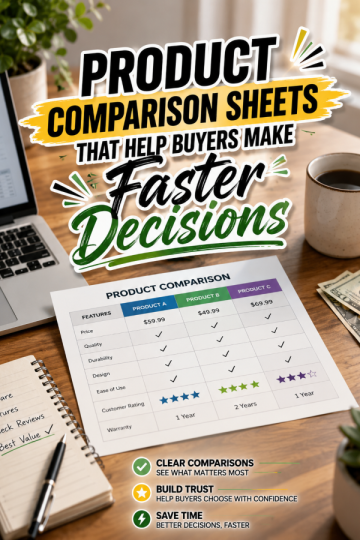 Product Comparison Sheets That Help Buyers Make Faster Decisions