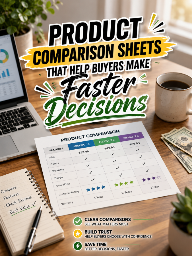 Product Comparison Sheets That Help Buyers Make Faster Decisions Product Comparison Sheets That Help Buyers Make Faster Decisions