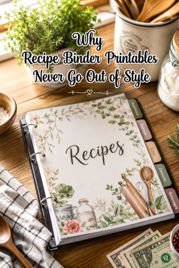 Why Recipe Binder Printables Never Go Out of Style