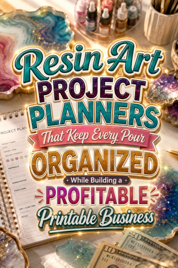 Resin Art Project Planners That Keep Every Pour Organized While Building a Profitable Printable Business