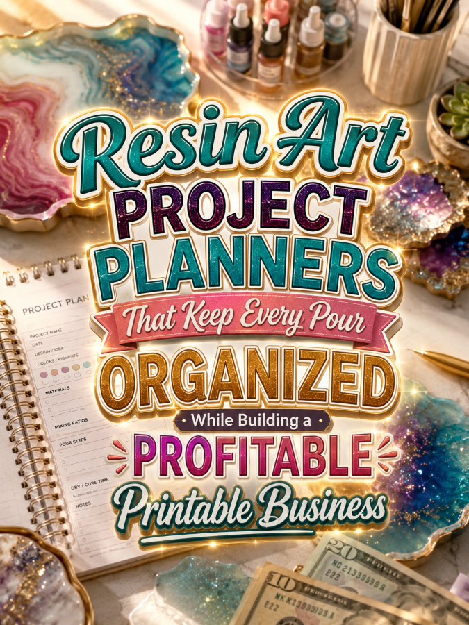 Resin Art Project Planners That Keep Every Pour Organized While Building a Profitable Printable Business