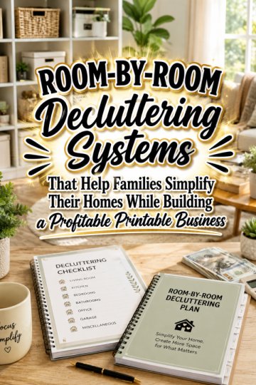 Room-by-Room Decluttering Systems That Help Families Simplify Their Homes While Building a Profitable Printable Business