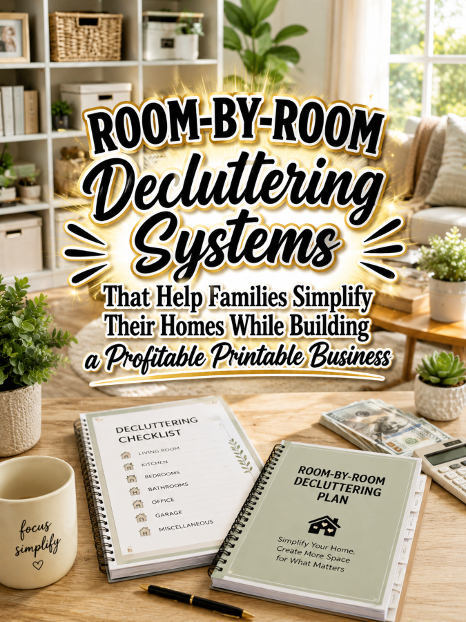 Room-by-Room Decluttering Systems That Help Families Simplify Their Homes While Building a Profitable Printable Business